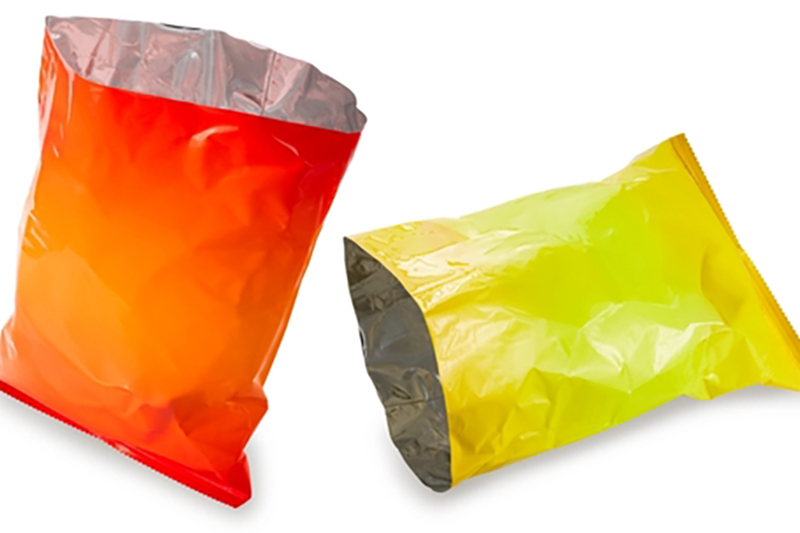 Two empty crisp packets