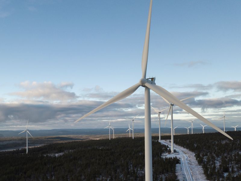 Onshore wind farm pictured