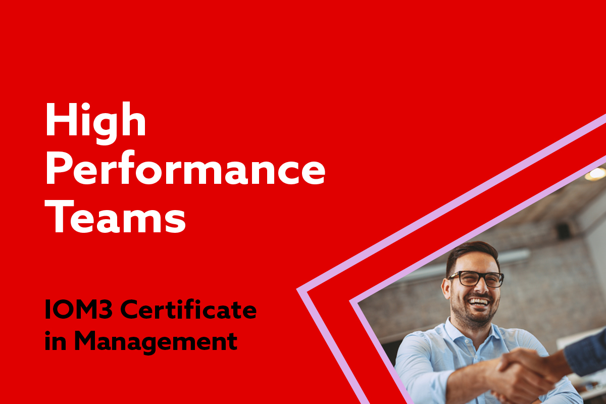 Smiling Man with High performance Teams course title