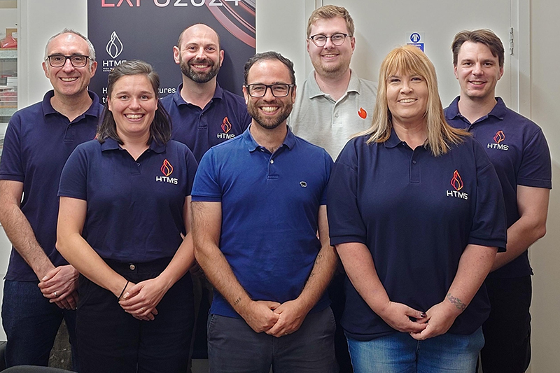 The HTMS team. Pictured from left are Will Larkin, Claire Gwilliam, Dr Richard Grainger,  Dr Danilo di Salvo, Tim Bailey, Maz Craig and Scotty Whitelaw