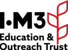 IOM3 Education & Outreach Trust logo featuring black text and a red stem with three leaves