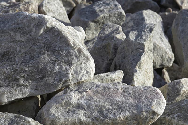 Large light grey boulders