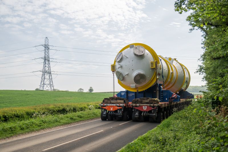 First Steam Generator travelling to Hinkley Point C in the UK pictured