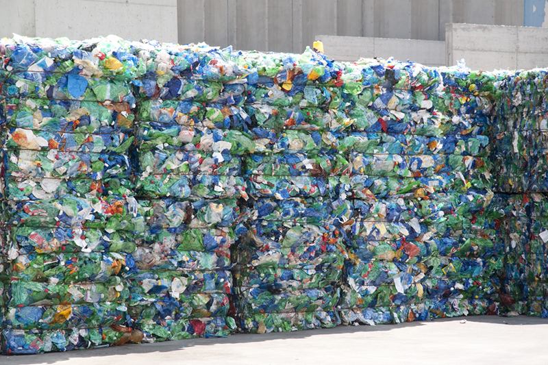 baled recyclabe plastics