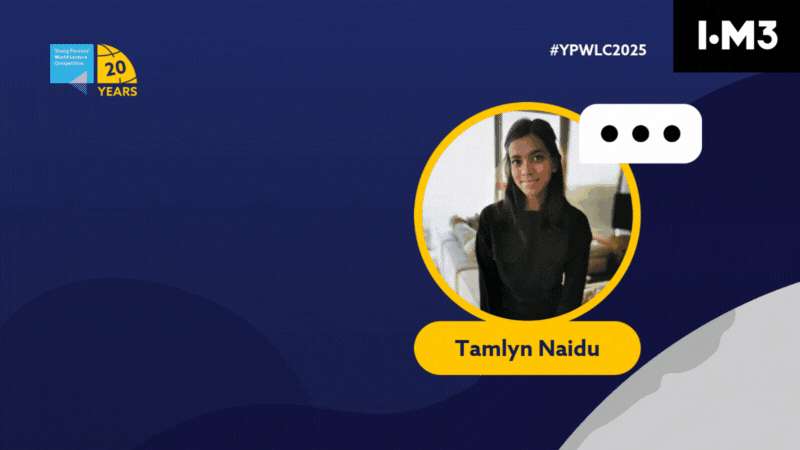 YPWLC 2019 winner Tamlyn Naidu