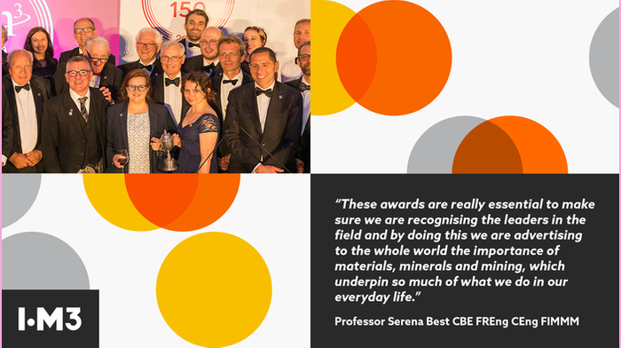 white bacckground with overlapping circles, group shot of premier award winners with quote from Serena Best