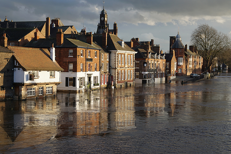 Stock image of flooding in the UK