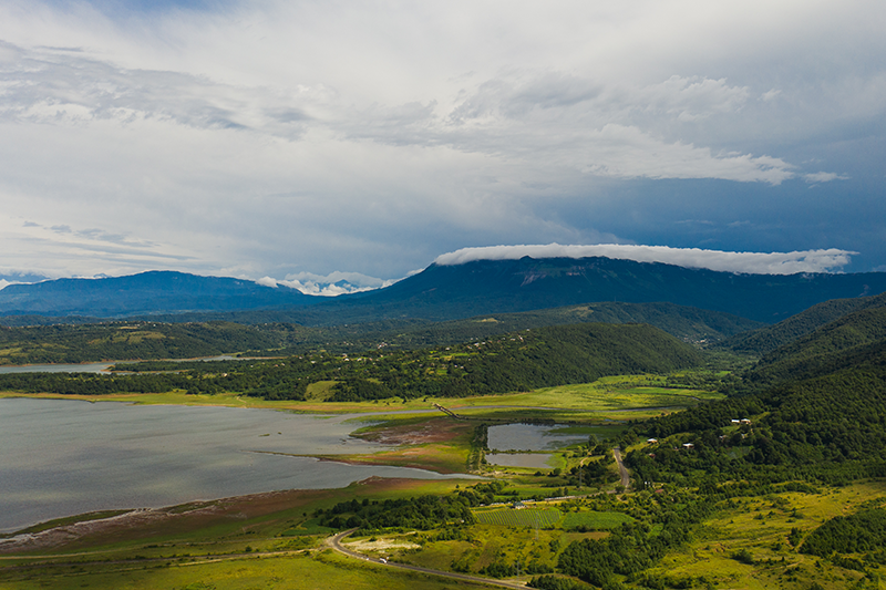 Stock image of a natural landscape in Tkibuli, Georgia