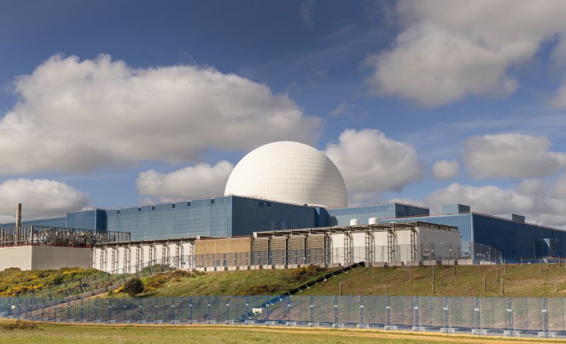 Sizewell B nuclear power station, next to the site of the forthcoming Sizewell C power station. 