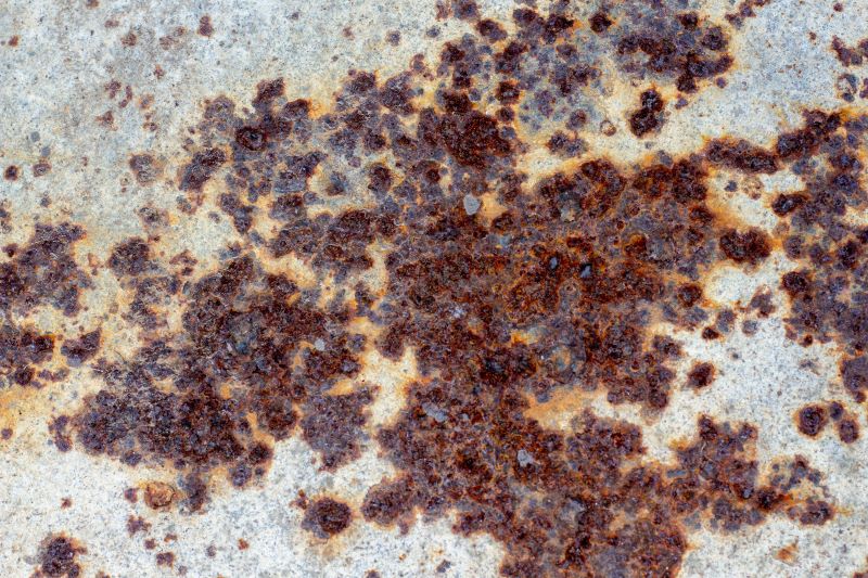 brown bubly patches on acream painted surface