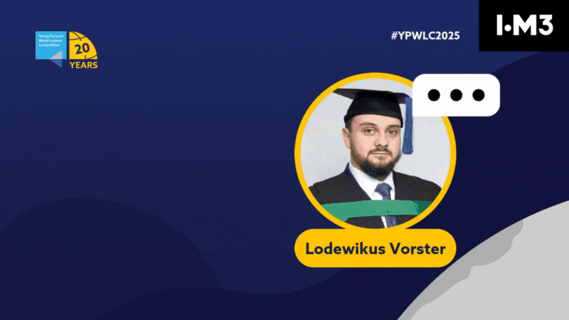Lodewikus Vorster, YPWLC 2023 Winner