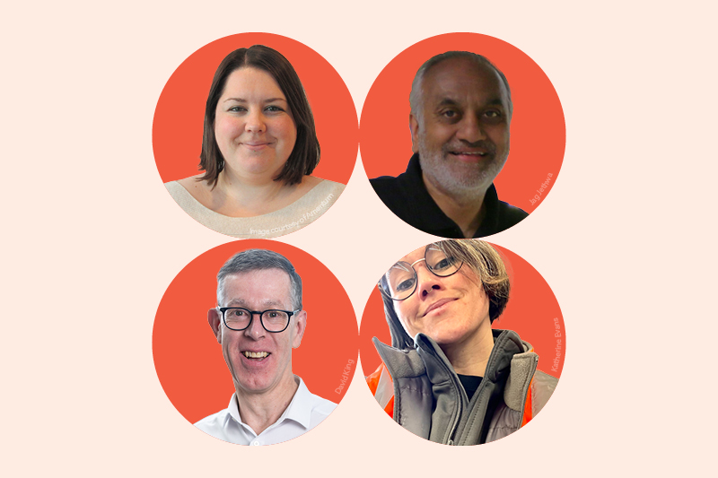 Left to right up: Rachel Gee and Dr Jagdish Keshav Jethwa  Left to right down: David King and Katherine Evans all pictured