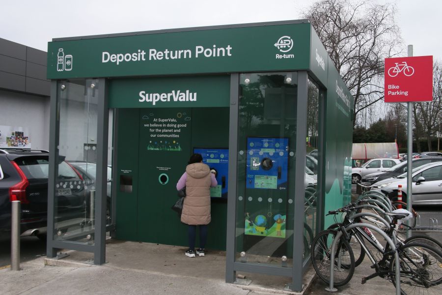 The Deposit Return Point outside a Supervalu supermarket in Knocklyon, South Dublin, Ireland 13 February 2025 pictured