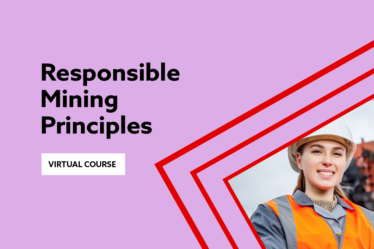 ESG across the mining value chain course name and person in hi vis and hard hat