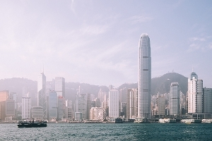 Hong Kong slyline from the water