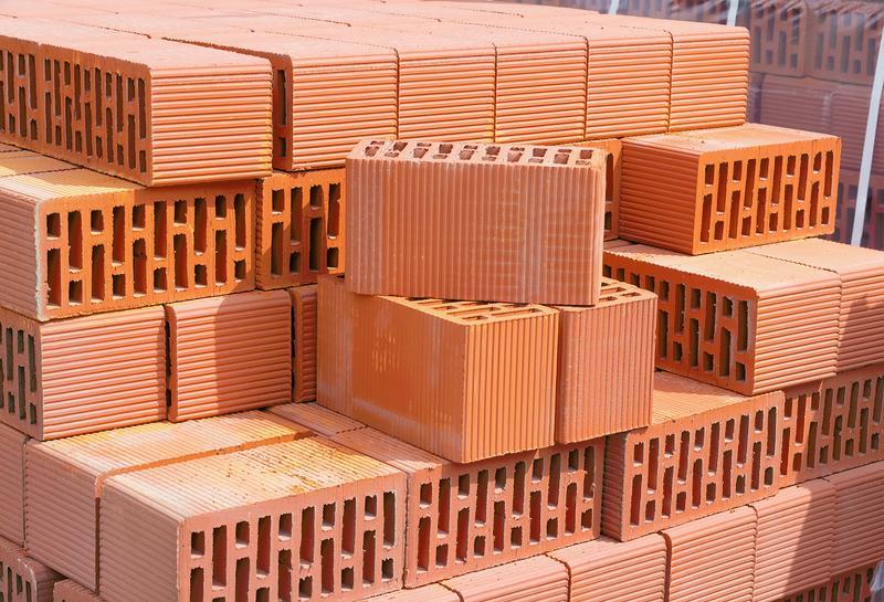 red porous ceramics bricks 