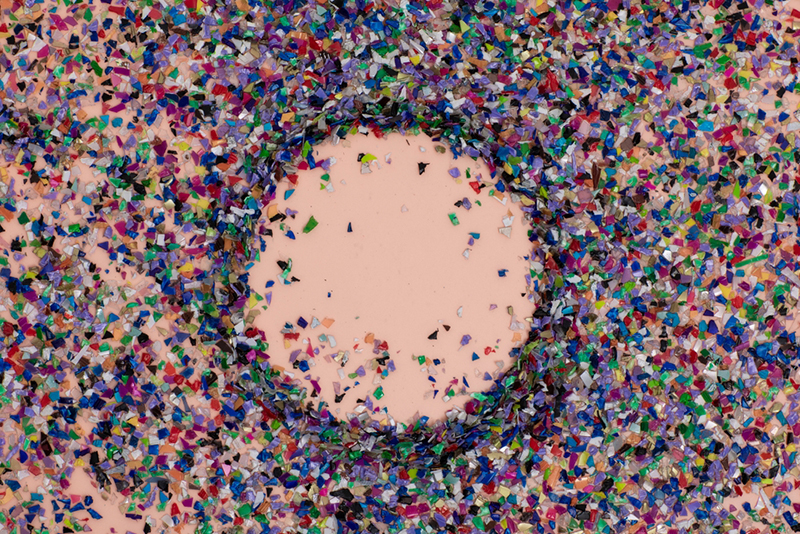 Circular crushed plastic pellets
