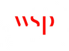 WSP company logo - red letters WSP on white background