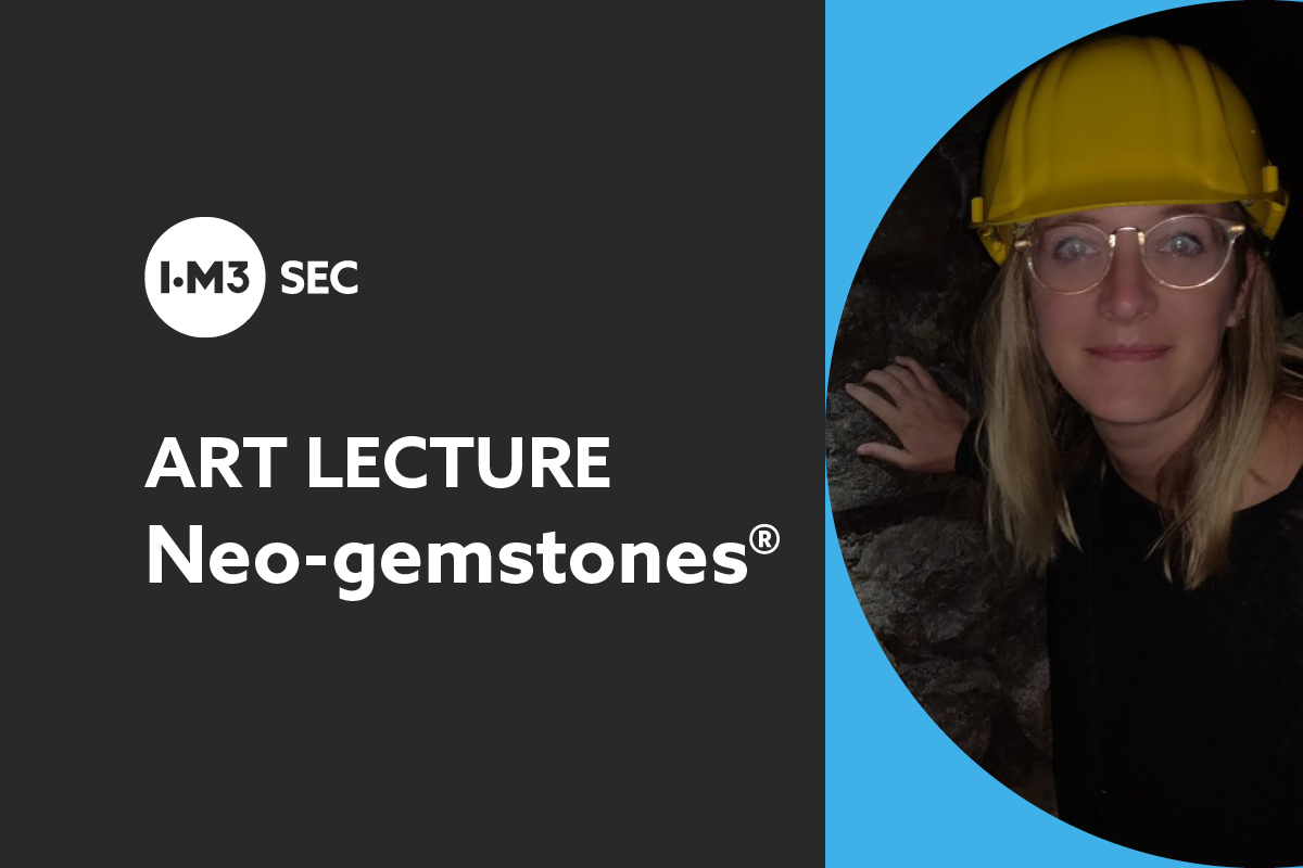 event title on left hand side and speaker on right hand in a black circle on blue background wearing protective glasses and yellow helmet