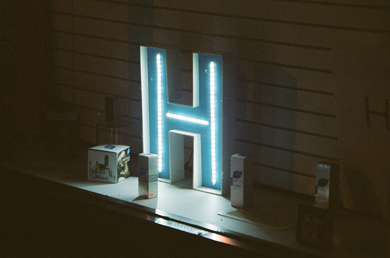 H, the chemical symbol for hydrogen