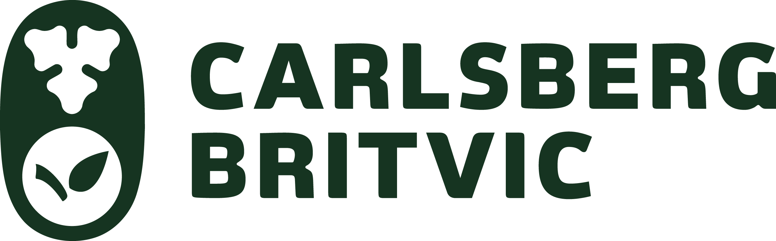 Company logo in black font in a white background